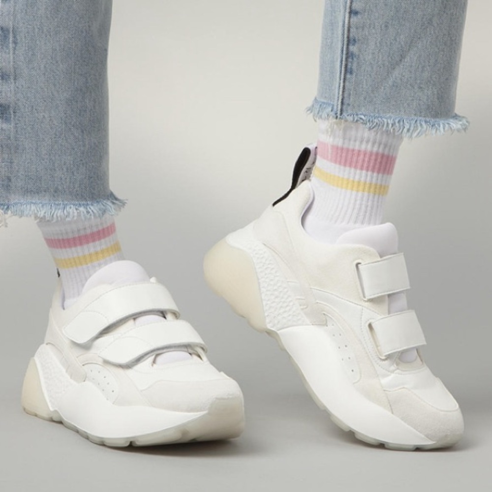 Stella McCartney Eclypse Color block Vegan Velcro sneakers size 38 white